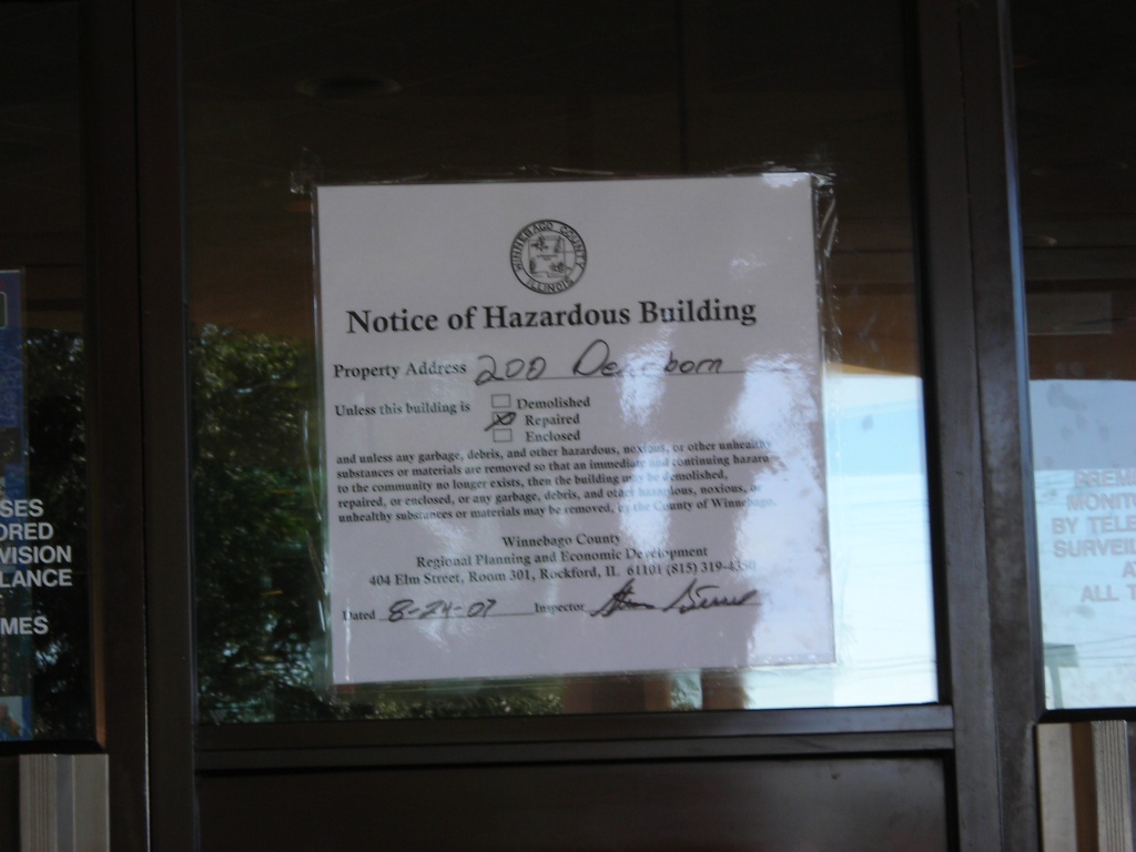 Notice of Hazardous Building