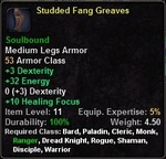 Studded Fang Greaves